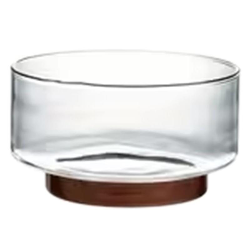 

ABGR-Home Christmas Snack Storage Container Snacks Popcorn Nuts Storage Bowls Wood Base L