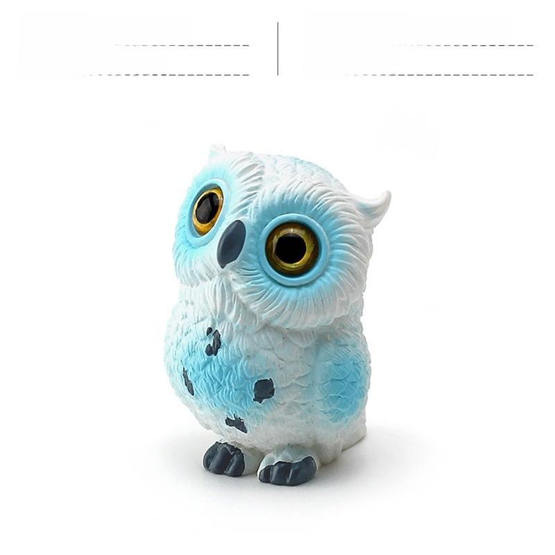 Cartoon Style Resin Owl Animal Figurine Gift For Bird Lovers And Collectors