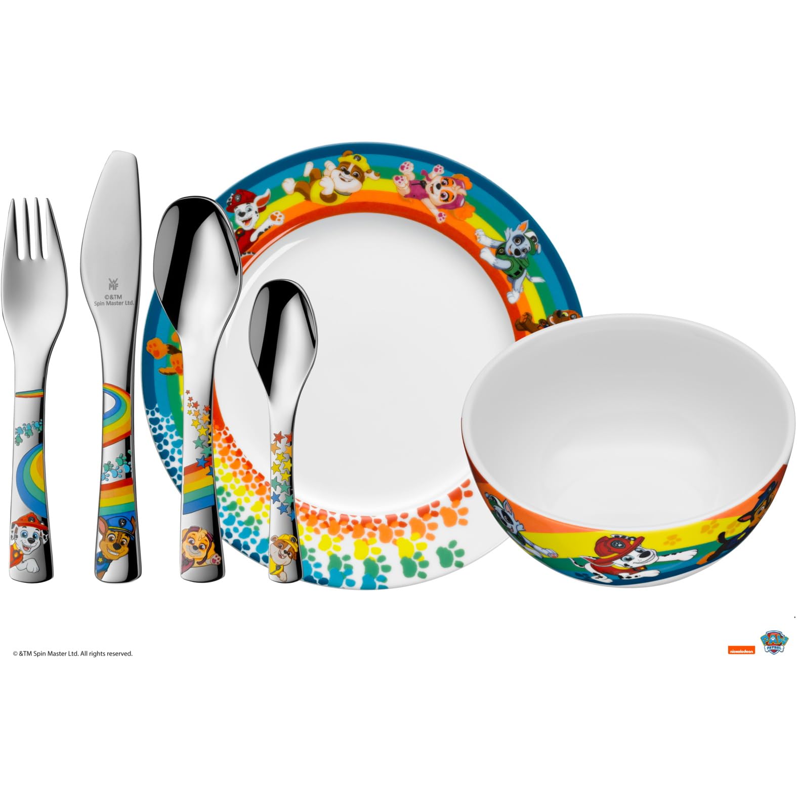 

Набор столовых приборов WMF Patrol Столовые приборы Суповая Посудомоечная машина Безопасная W1288089964 Набор из 6 предметов Лапа Ложка, Вилка, Нож, Чайная ложка, Тарелка, Тарелка,