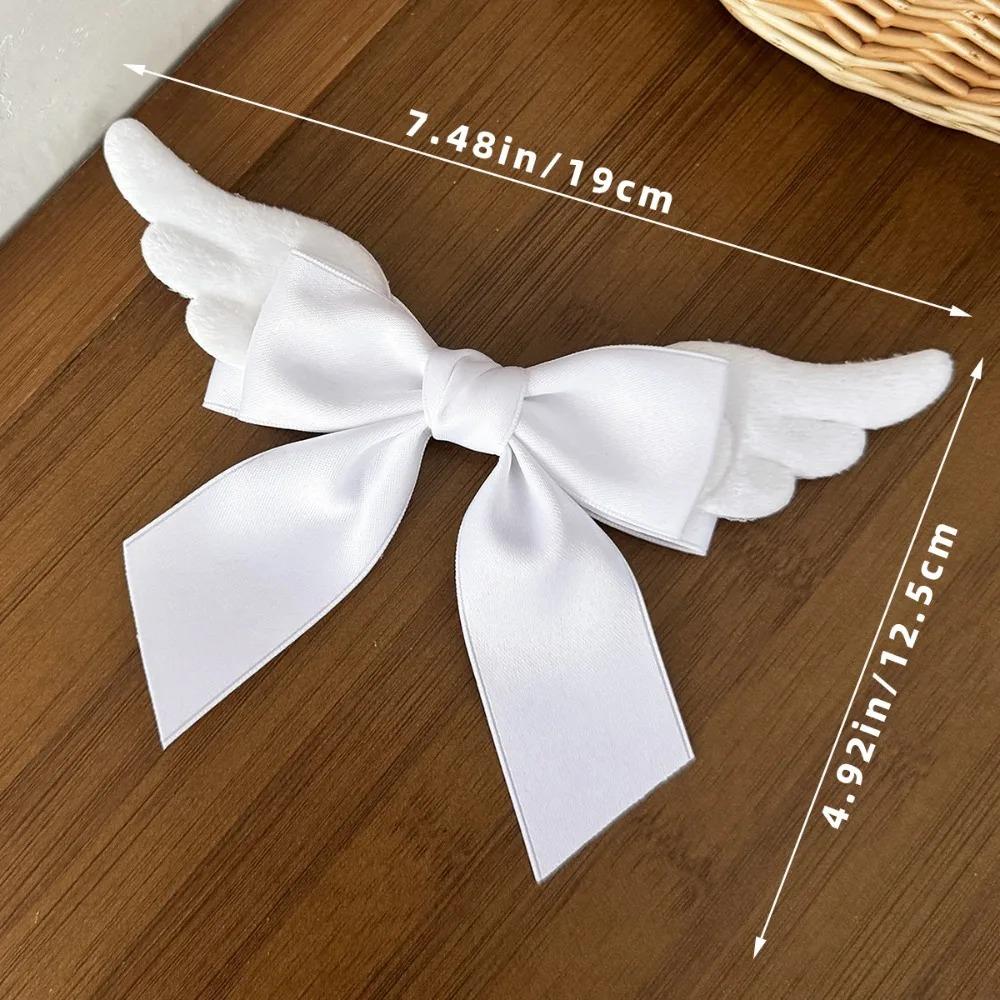 Cute Angel Wings Bowknot Hair Clips for Children Sweet Girls Large Bowknot Metal Duckbill Clip Girl's Hair Lovely Accessories
