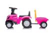 Ride-on Toy for a Child's First Birthday Push-along Tractor with Trailer New Holland Pink