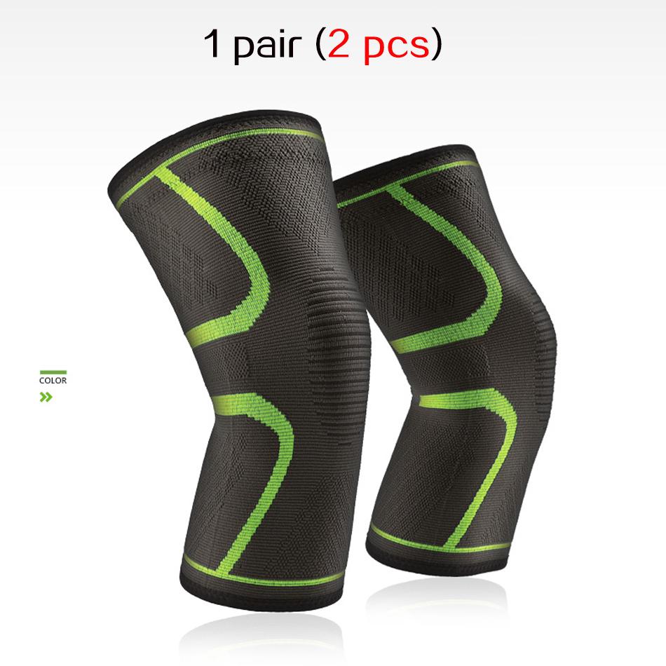 1 Pair Elastic Nylon Knee Pads Fitness Guard Gear Athletic Kneepad Patella Brace Support for Basketball Volleyball