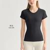 Summer Yoga Short-sleeved Running Sports T-shirt Women's Tight Yoga Clothes Top Professional Pilates Training Fitness Clothes