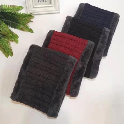 Warmer und winddichter Hals-Schal mit Samt für den Winter, lässiger gestrickter Halswärmer für den Winter, verdickter Fahrrad-Ohrenschutz-Schal