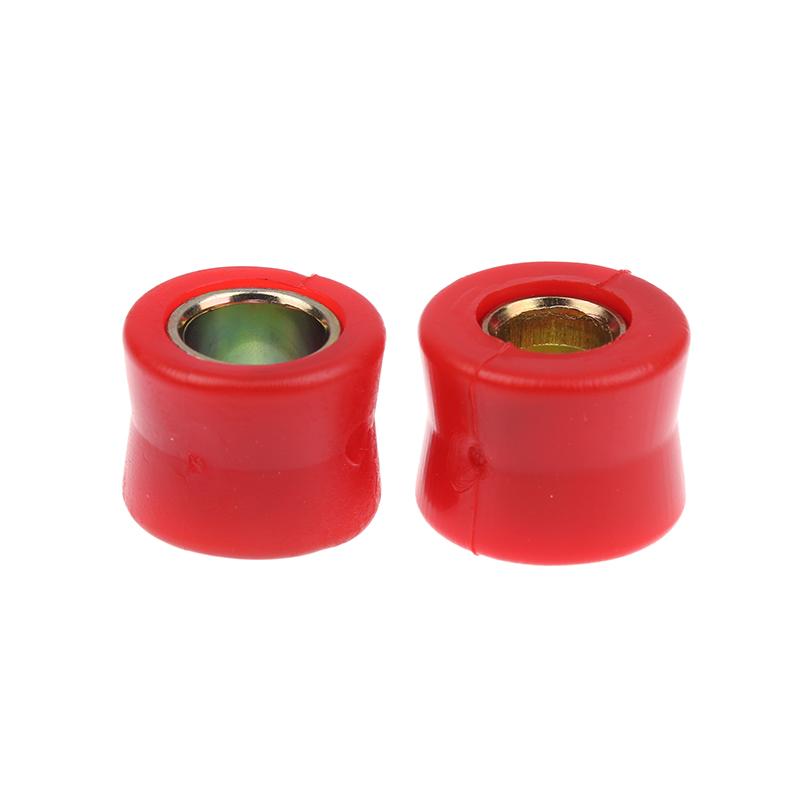 4Pcs 10/12Mm Motorcycle Front/Rear Shock Absorber Rubber Buffer Rubber Red Shock Absorber Bumper Block Sleeve Cushion Rubber