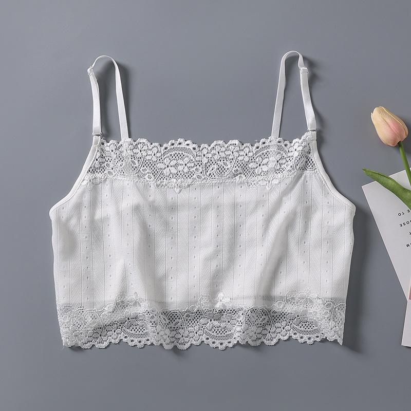 Summer Breathable Mulberry Silk Lace Camisole Versatile Tank Top