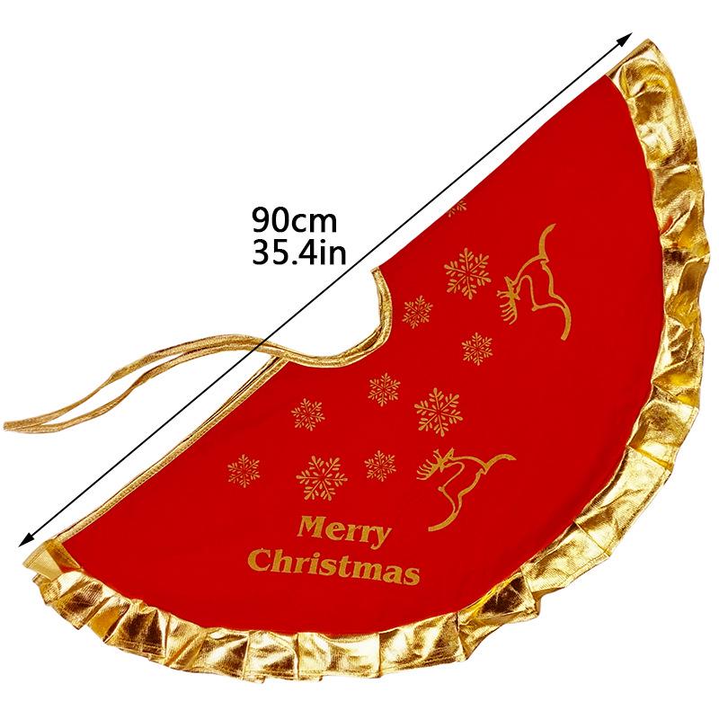 1PC Christmas Tree Skirt Plush High-grade Elk Fabric Tree Skirt for Decorating Tree Party Christmas