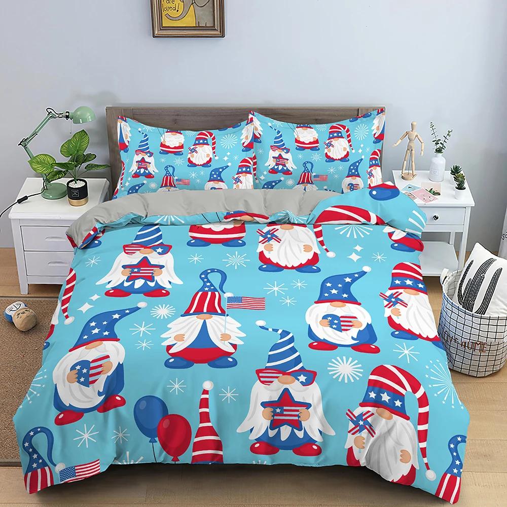 

Рождественский комплект постельного белья с 3D-принтом Санта-Клауса, пододеяльник, комплект King Queen Single Double Size, детский комплект постельного белья из полиэстера без простыни 135x200cm 2pcs