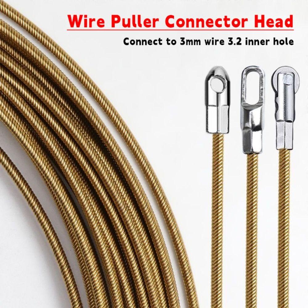 Electrician Tools Wire Puller Connector Head Connect To 3mm Wire Wire Cable Elastic Threader