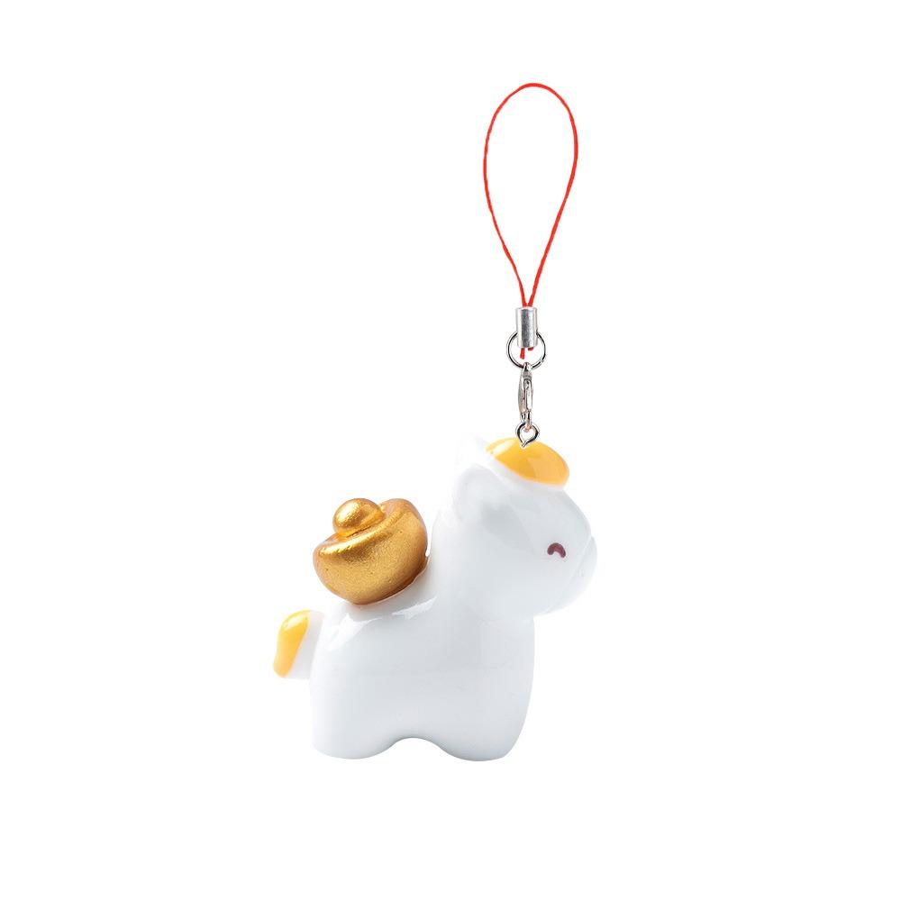 Cartoon Design Horse Keychain Mini Pony Phone Strap Funny Horse Pendant  Backpack Decoration
