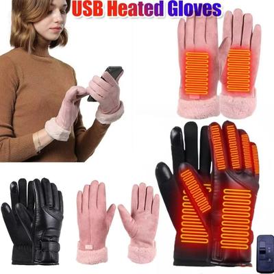 Full Finger USB Heated Gloves  Electric Heated Gloves Heating Thermal Mitten  Unisex