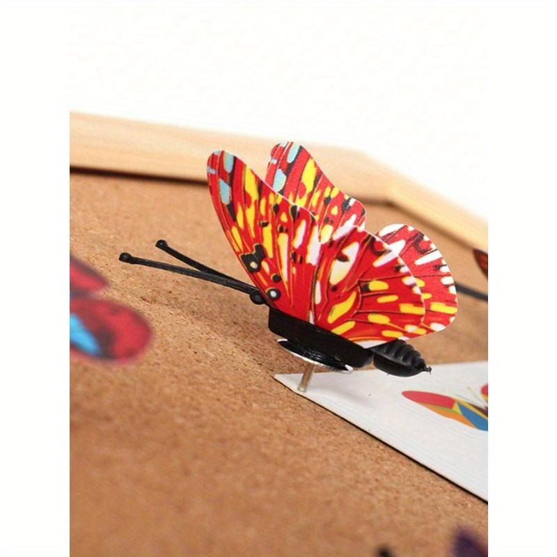 10 Pcs Butterfly Thumbnails, Decorative Thumbnails, Butterfly Thumbnails, Photo Wall Cork Colored Cute Thumbnails Back To School