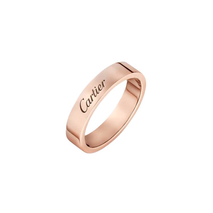 Cartier C De  Classic Letter 18K Gold Ring Unisex rings Rose-Gold B4098000