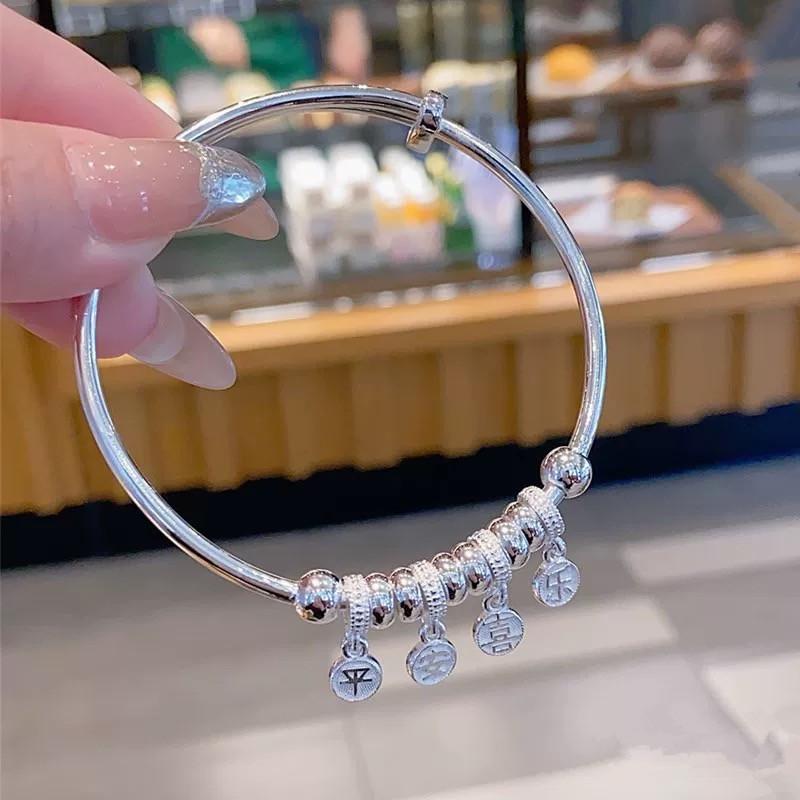 Peace and joy transfer bead bracelet versatile fashion for girlfriend's birthday