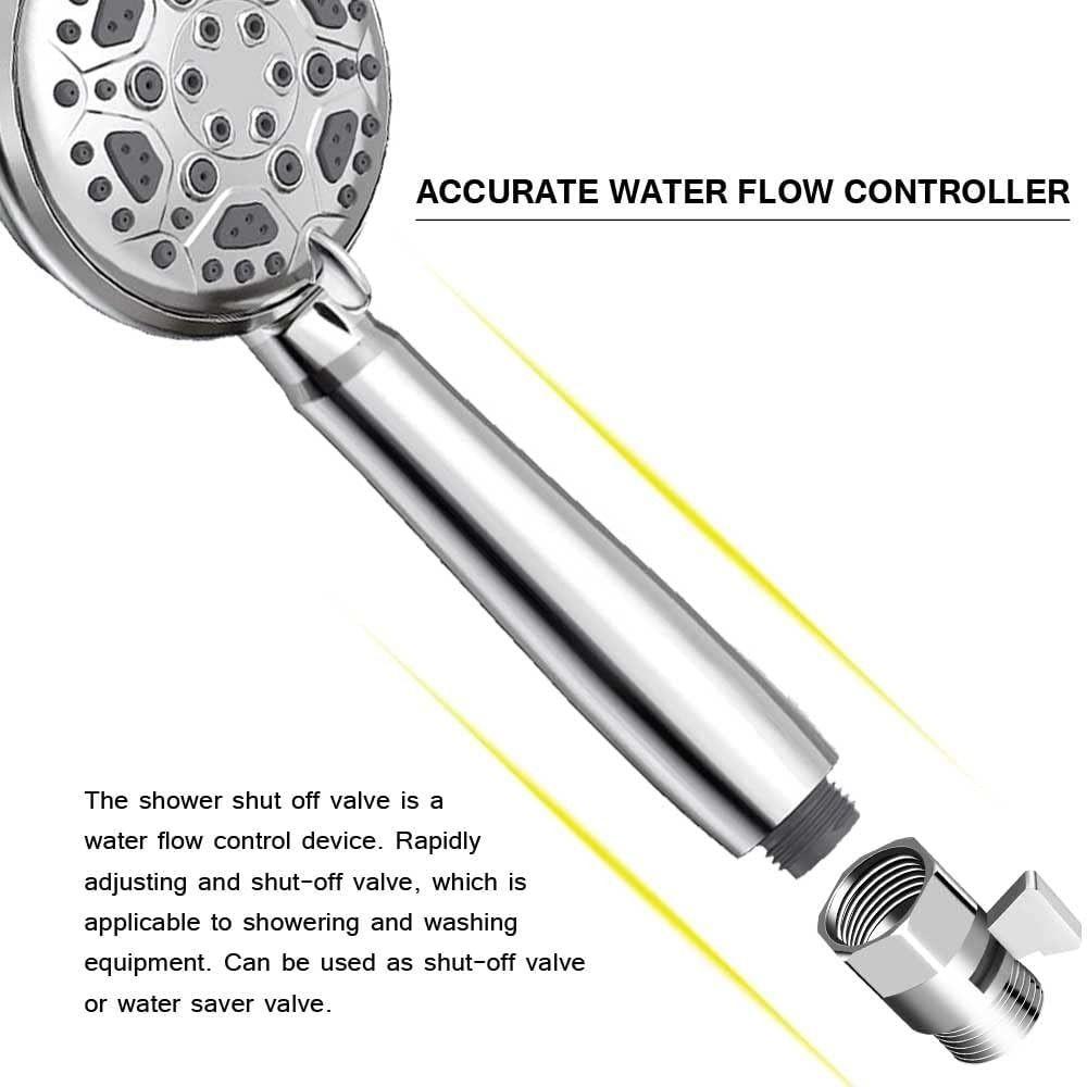 G1/2 Shower Flow Control Valve Brass Water Flow Control Valves  Handheld Shower Head