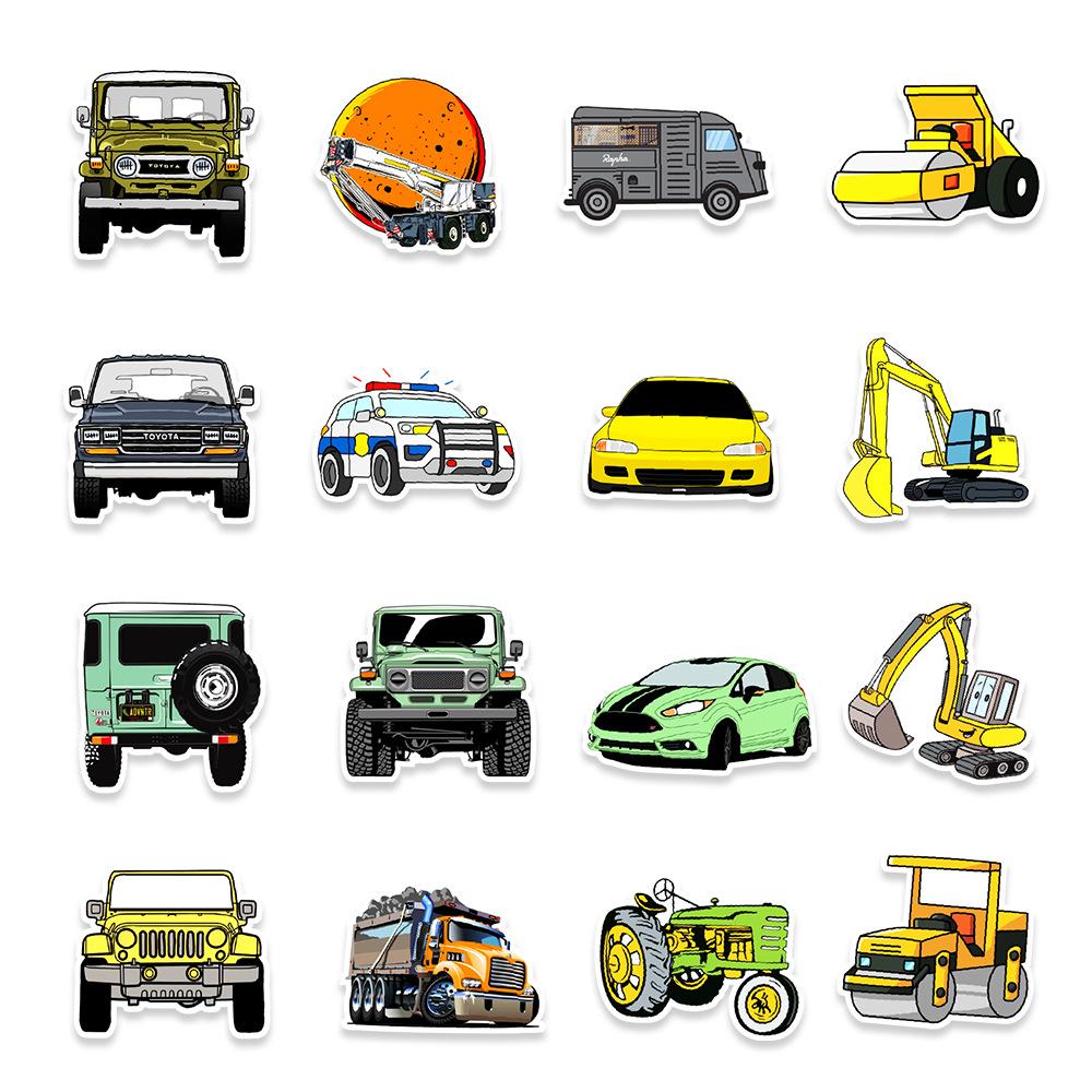 50 Car Collection Graffiti Stickers Car Mobile Phone Suitcase Kettle Decoration Stickers Waterproof