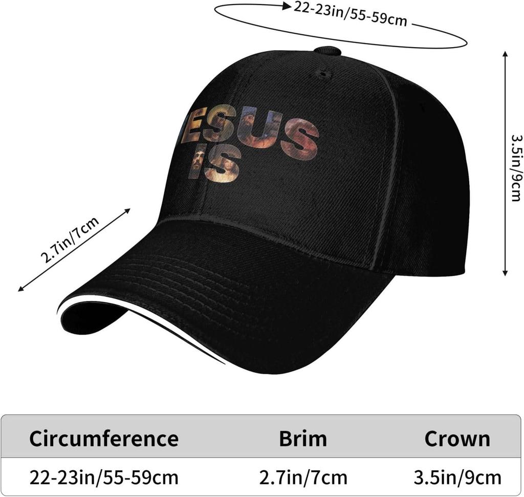 Jesus Is Faith Baseball Cap Polyester Adult Outdoor Adjustable Dad Hat Unisex Sun Visor