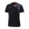 Dry Aeroflow Game Shirt, Short Sleeve, Dynamotion Fit, Highly Breathable, Perfect for Tennis and Badminton, Unisex, Black, Size S (62JAC012)