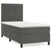 VidaXL Divan Bed and Mattress Dark Grey 80x200 Cm Velvet - Model 3143110