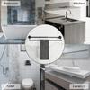 Bathroom Retractable Towel Double Bar Black, Chrome Towel Rack Extended Drying Towel Hanging Bar Gold, Nickel EL81024D