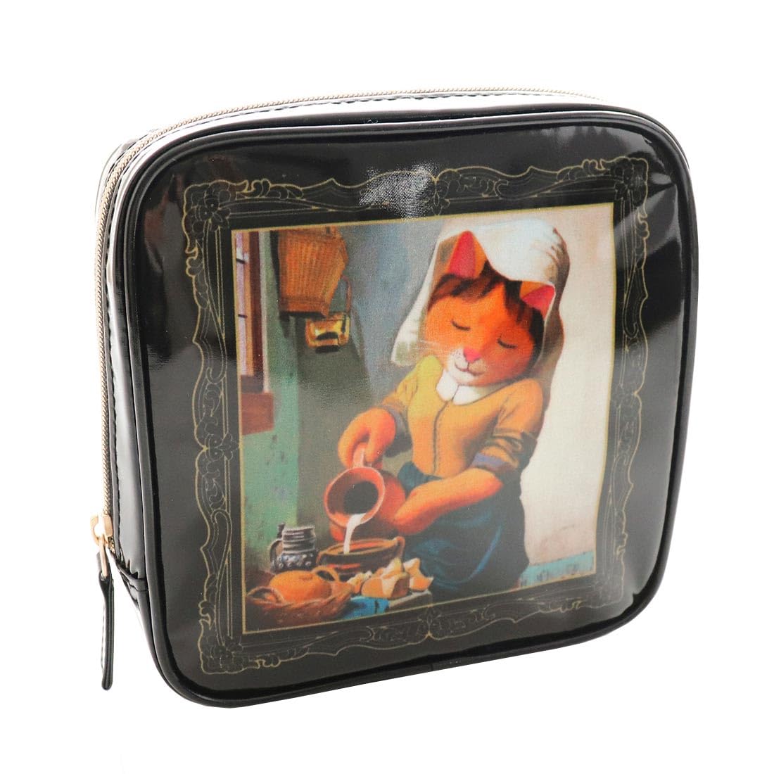 КОШАЧЬЕ ИСКУССТВО Косметичка с кошачьим искусством Женская кошка наливающая молокоЙоханнес Фернеко черный 000519-0007-01 6080₽