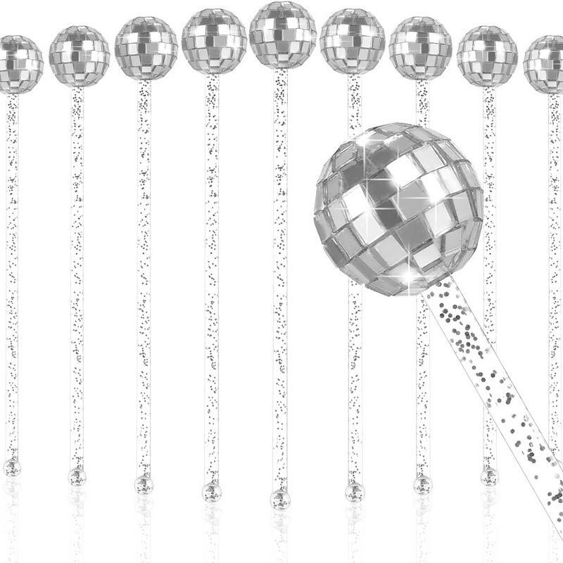 3cm Discokugel Kunststoff Cocktail- & Kaffeerührer