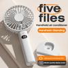 LCD Display Mini Fan With Phone Holder 5-Speed Wind Desk Fan Portable Charging Fan