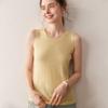Yangzi 100% Pure Wool Solid Color Sleeveless U-Neck Women's Knit Camisole