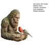 Hrănitoare pentru păsări Sasquatch Sculptură Sasquatch din Rășină Hrănitoare de Exterior Schelet Hrănitoare Decorativă pentru Păsări pentru Copac Curte Grădină Artă Decor