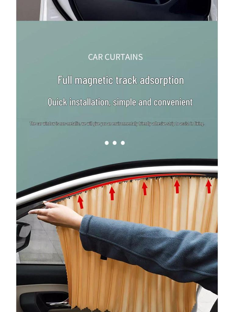 Magnetic Car Sunshade Curtains - Sun Protection & Heat Insulation for Children's Privacy on Side Windows