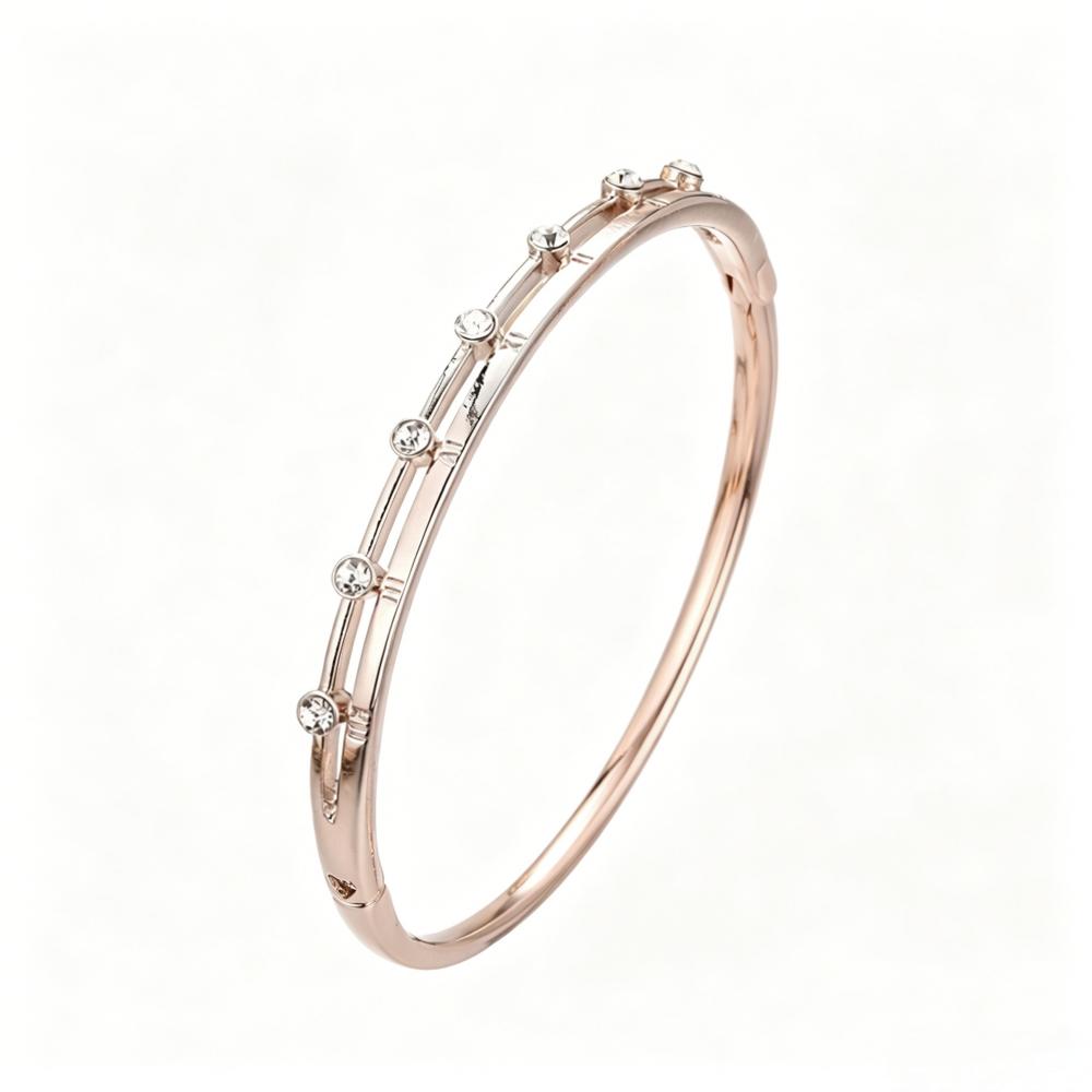 Alloy Bracelets Woman Bangle Zircon for Woman Golden Love Crystal Wedding Feminina Luxury Jewellery Gifts