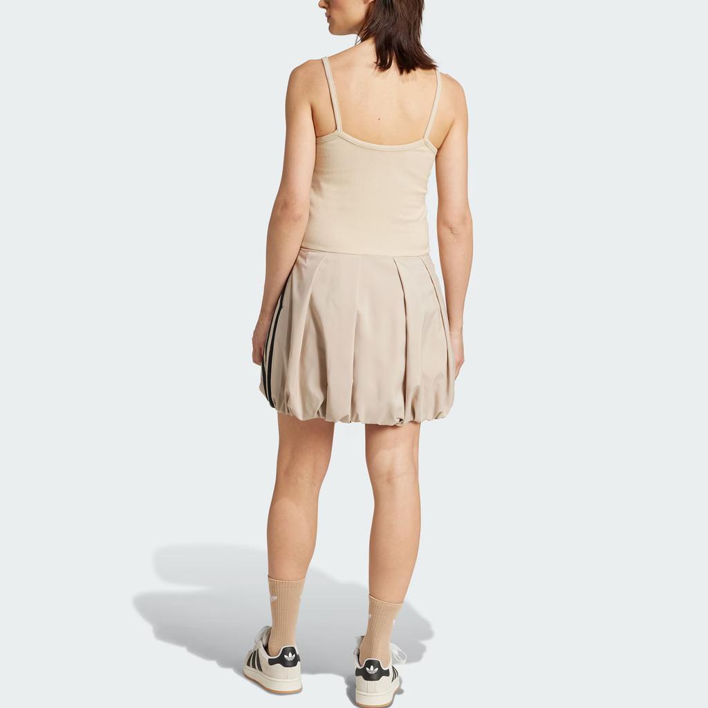 Adidas Originals Ss25 Campus 2000 Balloon Dress Logo Stripe Sports Casual Cami Dress Women Dresses KC8797
