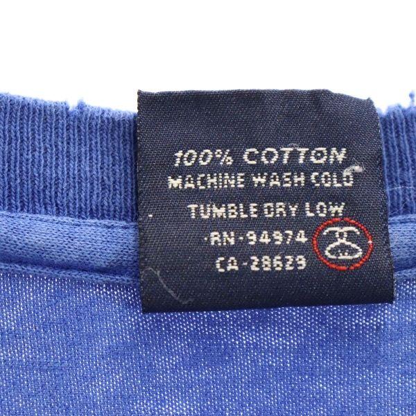 STUSSY 90s Navy blue tag Made in USA Print Short sleeve T-shirt M Blue Men's Used