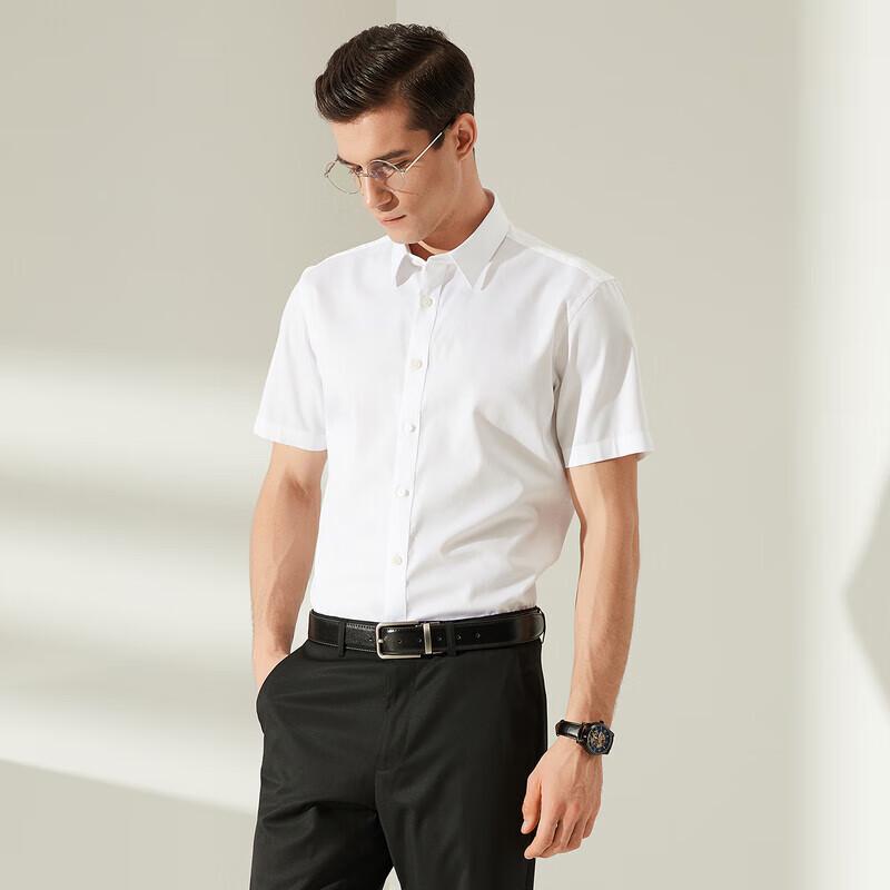 YOUNGOR Men's Summer Business Casual Short Sleeve Shirt