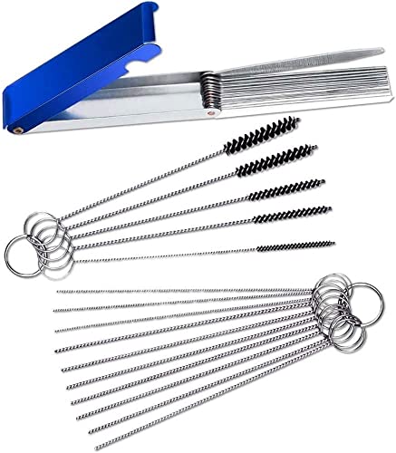 

TAORAYO Инструмент для чистки карбюратора, Набор из 28 предметов, Очиститель карбюратора, Расходные материалы для обслуживания, 13 чистящих тросиков + 10 чистящих игл + 5 проволочных щеток