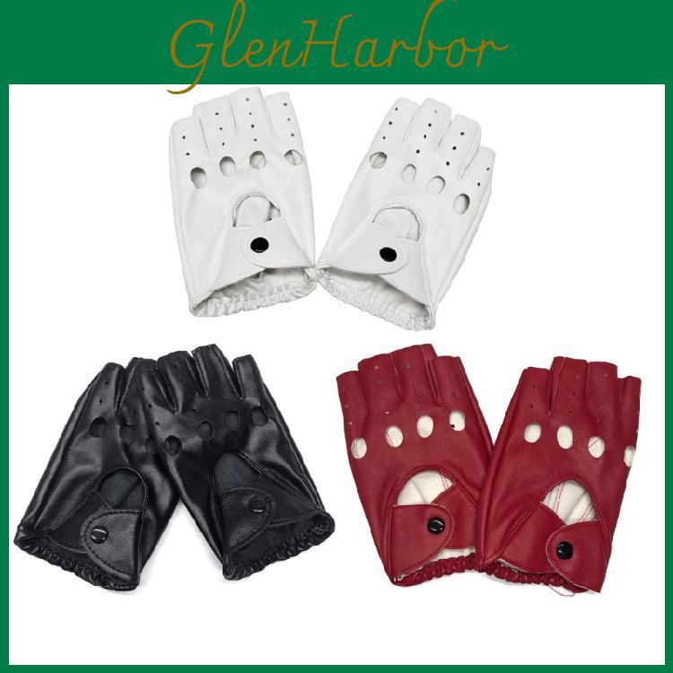 Punk Mesh Gloves Half Finger Accents Rebellious Style Perfect Raves Themed Parties