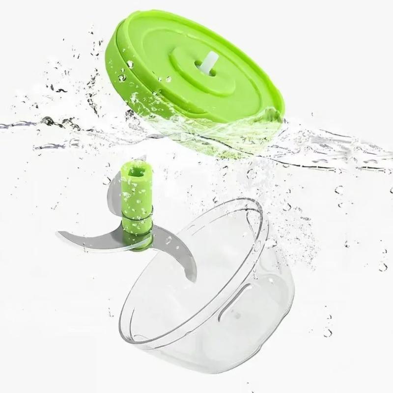 Food Shredder Processor Mini Manual Rope Garlic Cutter Meat Mincer Vegetable Onion Cutter Garlic Masher Kitchen Tools Portable