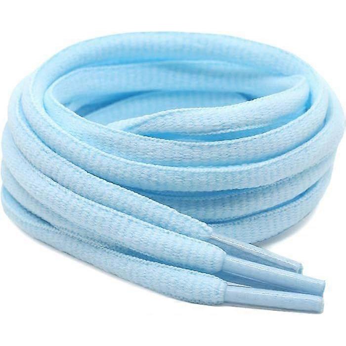 2 Pairs of Oval Shoelaces Sports Shoelaces Are Suitable for Sports / Running Shoes, and the Rope Is One sizeLight Blue