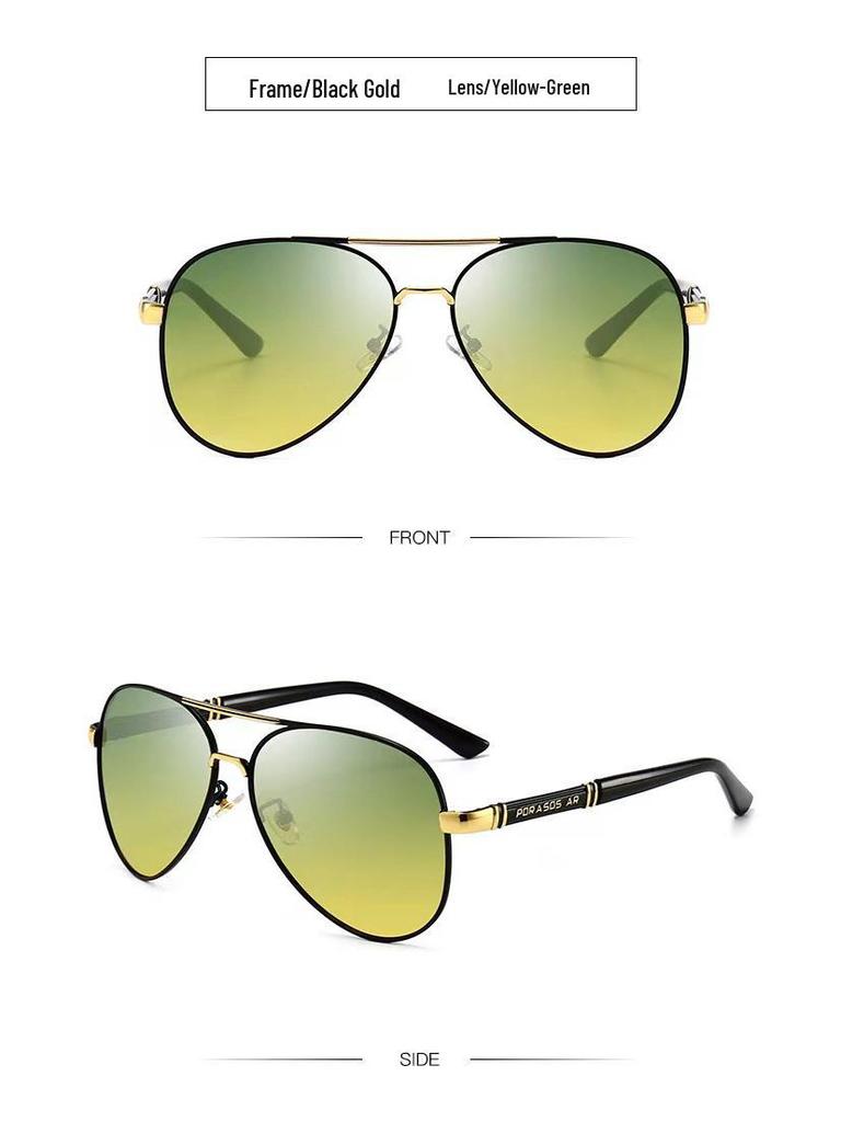 Men's Trendy Polarized Photochromic Aviator Sunglasses for Driving