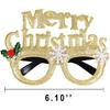 Max Fun 12Pcs Christmas Glasses Glitter Holiday Party Glasses Frames Christmas Decoration Accessories Costume Eyeglasses for Christmas Parties