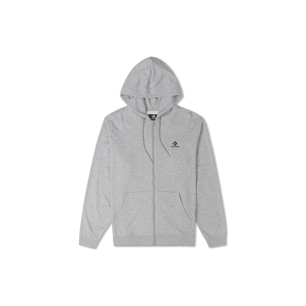 Converse Sweatshirts Unisex Gray Hooded Moderate Cardigan 10023871-A02