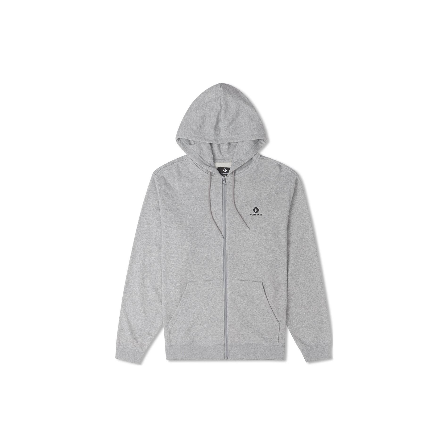 Converse Sweatshirts Unisex Gray Hooded Moderate