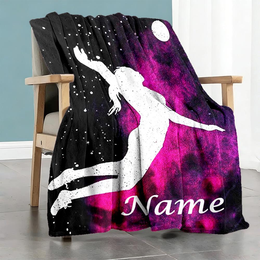 Volleyball533 Customize Your Name Blanket Lightweight Customizable Blanket Warmthful Decor for Couch Bedding Chair Sofa Ideal for All Seasons