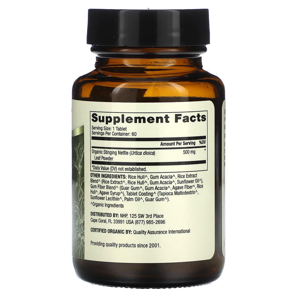 Dr. Mercola, Organic Nettle, 60 Tablets (500Mg per Tablet)