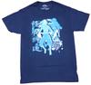 Avatar the Last Airbender Mens T-Shirt - Aang Blue White Splatter Kanji Image