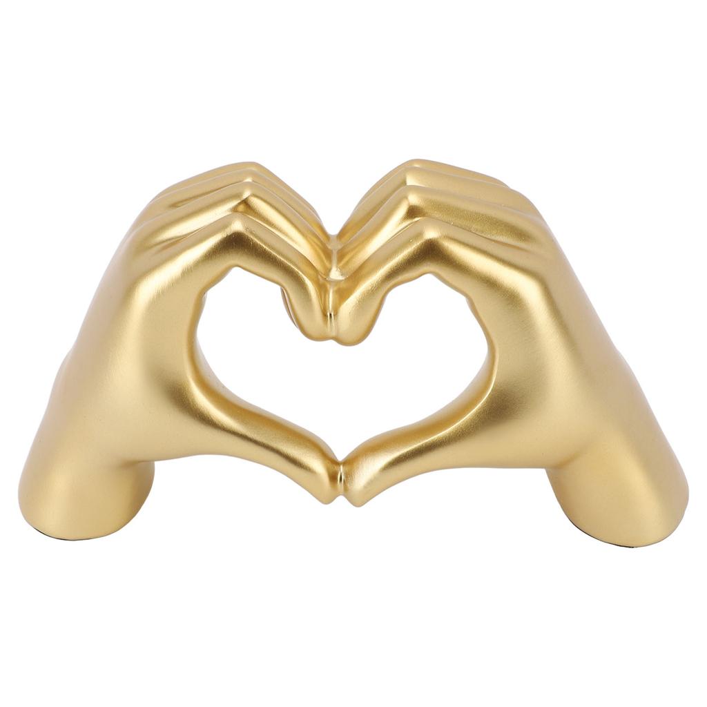 Heart Hands Sculpture Resin Aesthetic Gesture Decoration Modern Heart Sign Statue Art Figurine for