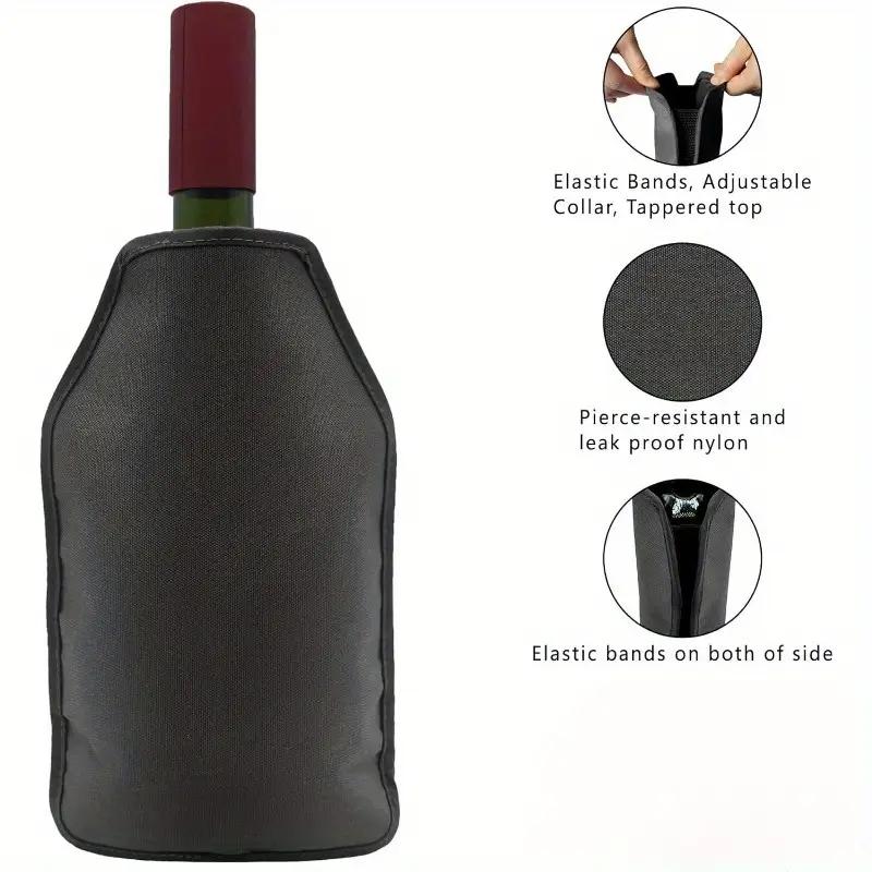 

Durable Reusable Wine Bottle Cooler Sleeves with Flexible Ice Packs – Adjustable Straps, Perfect for Parties, Picnics, Gifts