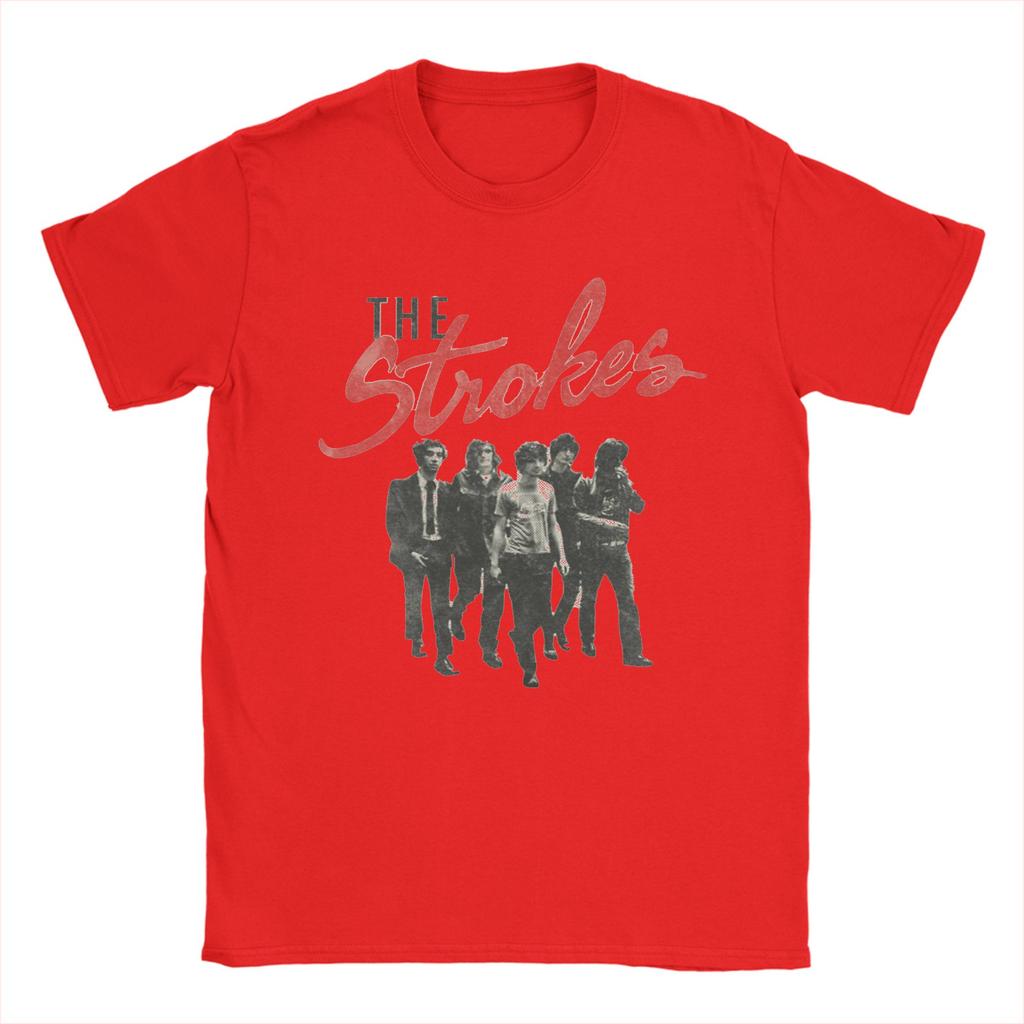 Unisex TShirt The Strokes Band Vintage Cotton Tees Short Sleeve T Shirts Crew Neck Tops Party