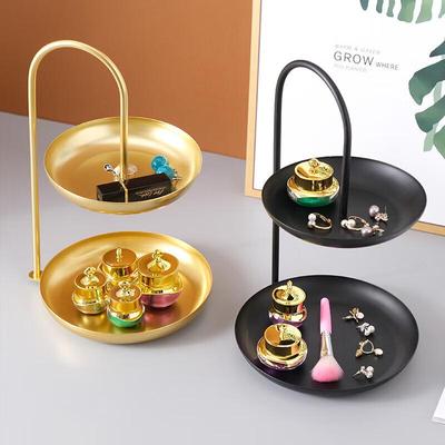 Nordic Iron Art Double-Layer Fruit & Candy Tray