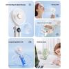 Portable Handheld Mini Fan Foldable Neck Hanging Fans 5 Speed Usb Rechargeable Fan With Phone Stand And Display Screen
